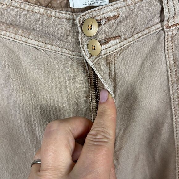 Hei Hei Anthropology Sand Color Mid Rise Straight Leg Cargo Pants - Picture 2 of 9